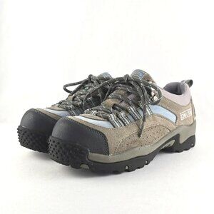 DAKOTA Women's Steel Toed Lace Up Shoes Grey Blue Size 6